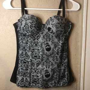 Spirit Halloween Corset skull Pattern Small Petite
